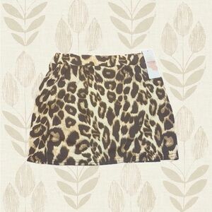 (S) NWT Leopard Print Mini Skirt